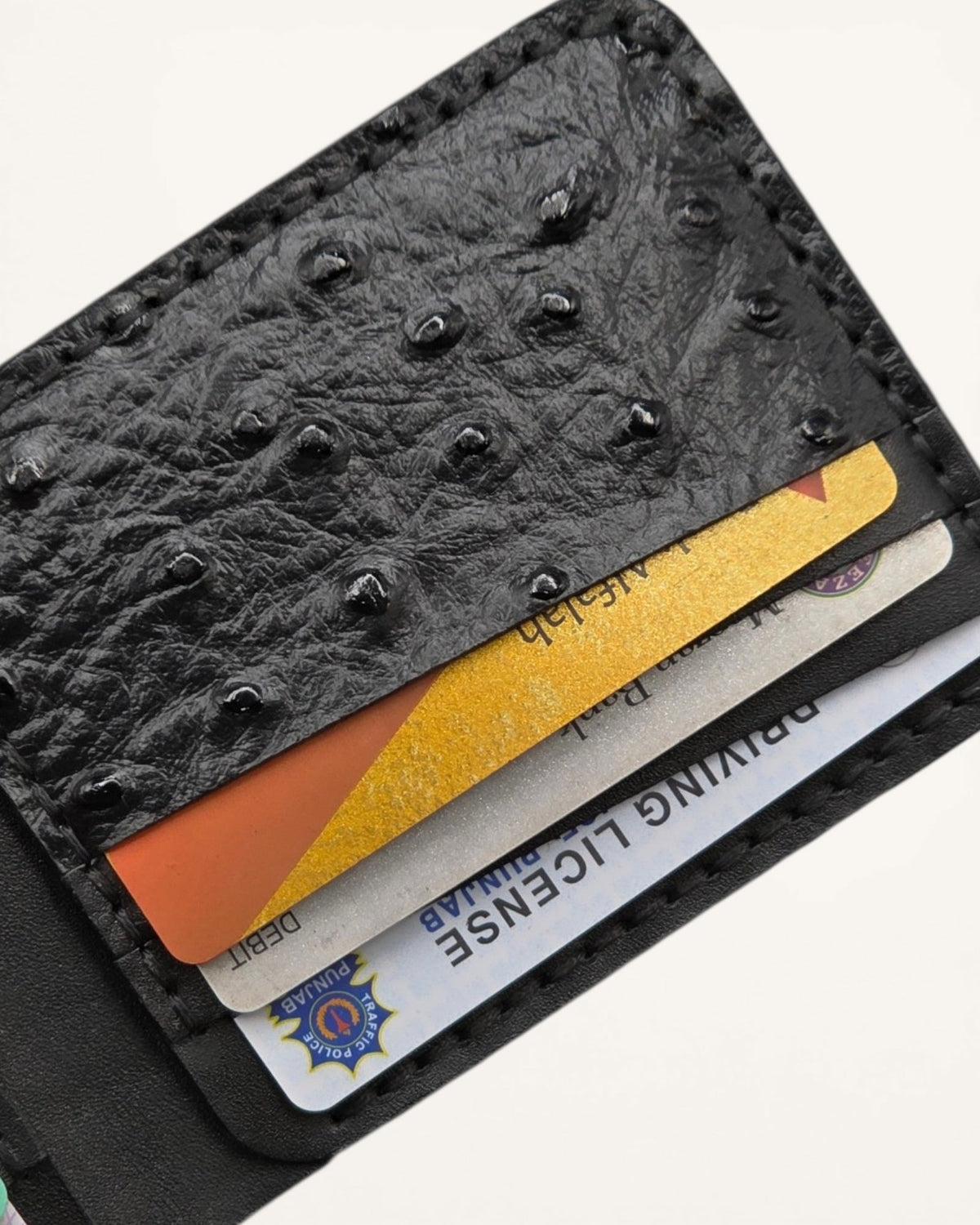 HM-004 OSTRICH ( HANDMADE ) BLACK